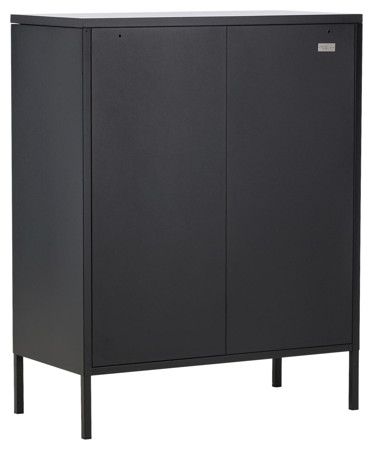 SIDEBOARD MISHA - Schwarz, Design, Metall (80/101.5/40cm) - Livetastic