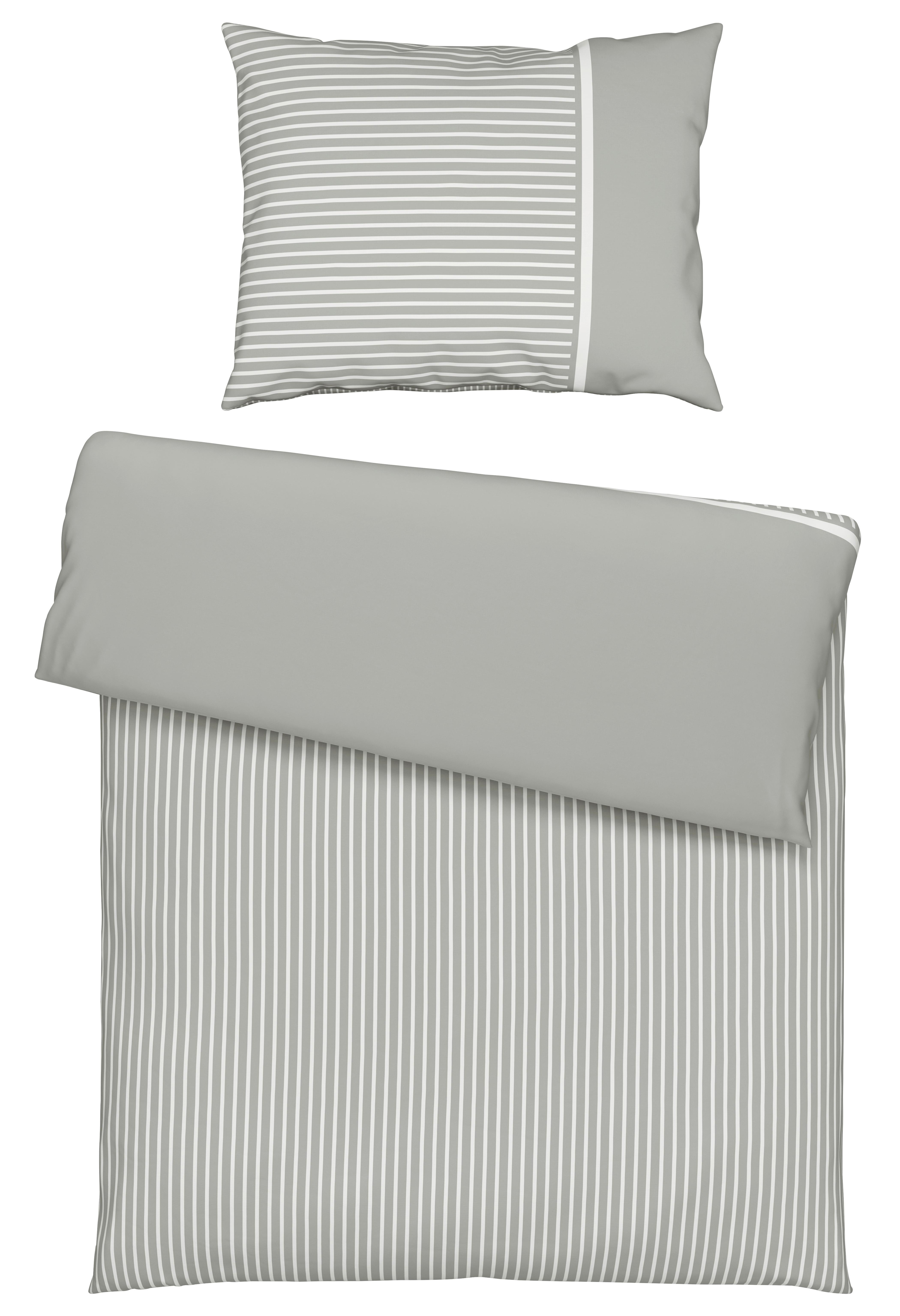 BETTWÄSCHESET JOHANNES XXL - Hellgrau, Konventionell, Textil (200/210cm) - Mömax