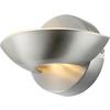 LED-Wandleuchte 76001 in Nickelfarben max. 5 Watt - Nickelfarben, Design, Glas/Metall (16,5/11cm) - Globo