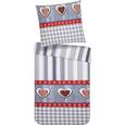 Bettwäsche Heidi Baumwollsatin 135x200/80x80cm - Multicolor, KONVENTIONELL, Textil (135/200cm) - PREMIUM LIVING
