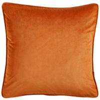 POSZEWKA NA PODUSZKĘ ZENATO SAMT UNI - terakota, Basics, tkanina (48/48cm) - Ambiente