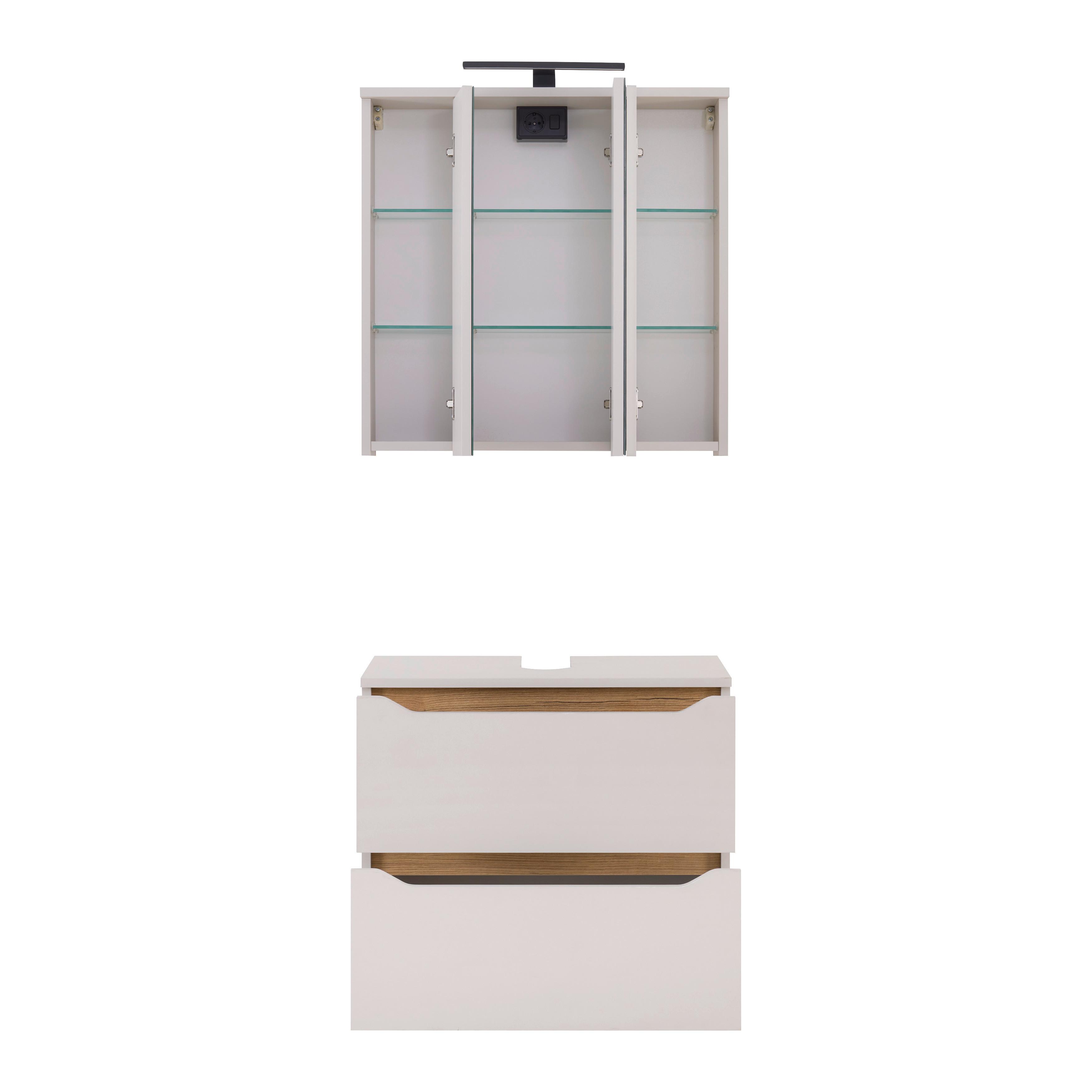 TVÄTTSTÄLLSUNDERSKÅP MALLORCA -EXKLUSIV- - svart/kashmir, Modern, trämaterial (70/60/40cm) - Based