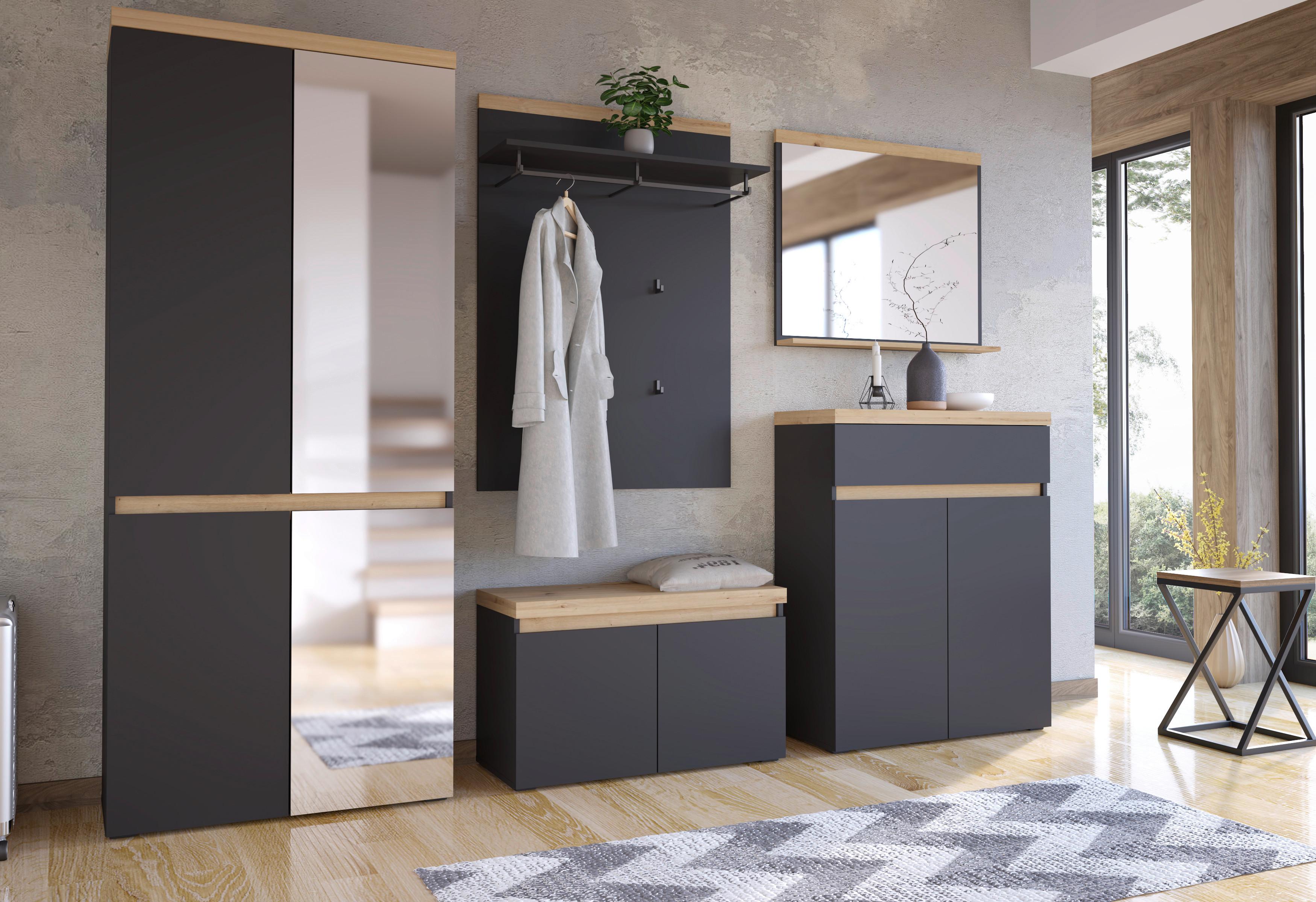 Panou cuier PEPE - stejar Artisan/antracit, Trend, material pe bază de lemn (45/169/27,6cm) - Modern Living