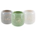 Windlicht Amelie in Grau aus Keramik - Grau, LIFESTYLE, Keramik (9,5cm)