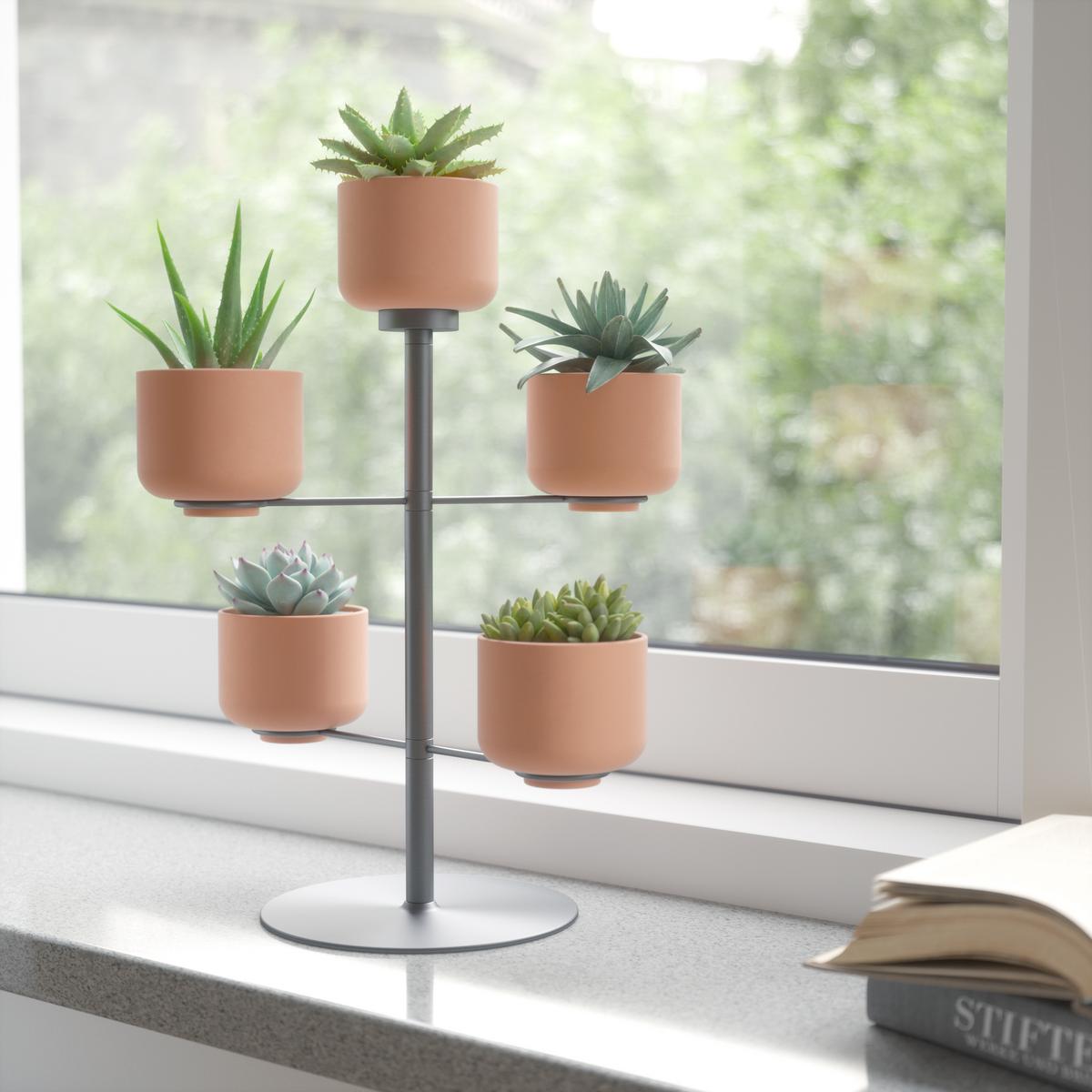 Mască pentru ghiveci Five - teracotă/titan, ceramică/metal (28,52/37,79/28,52cm) - Modern Living