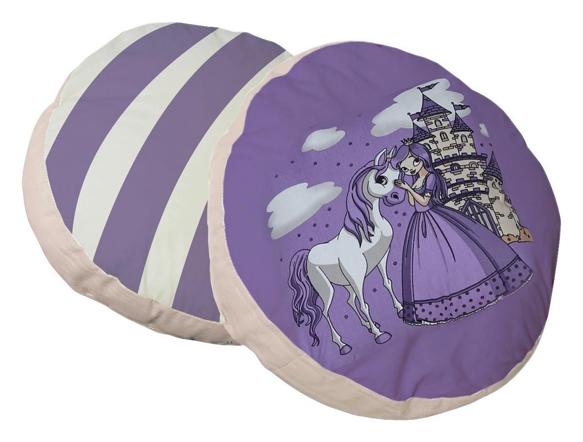 Okrasna Blazina Pferd, Vijolična, Bela - barve bezga, Konvencionalno, tekstil (40/40cm) - MID.YOU