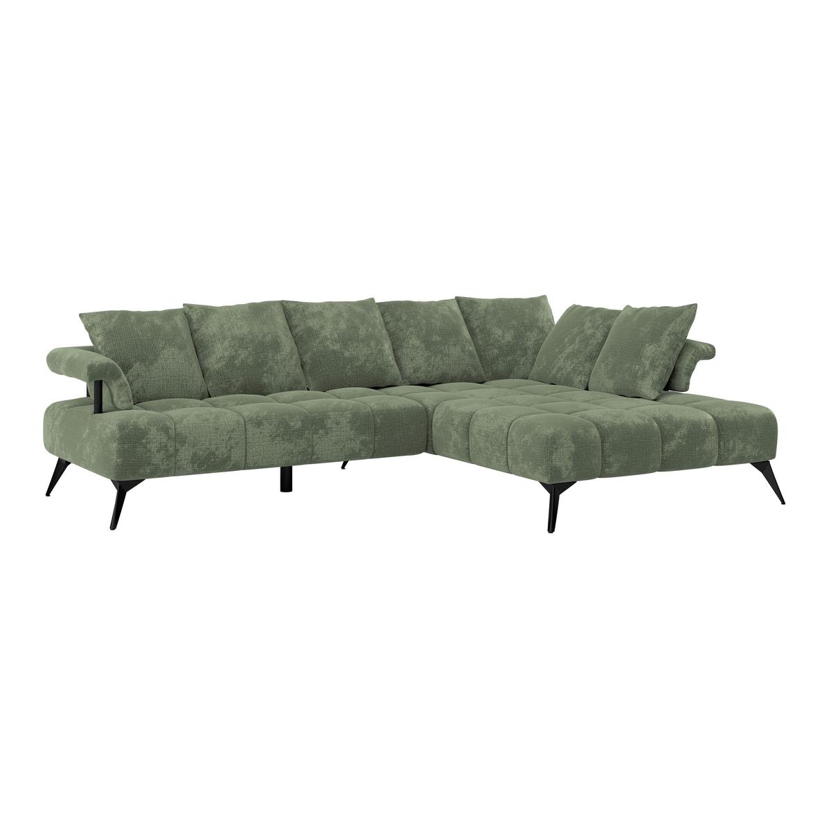 Kutna Garnitura Vanessa New - boje mente/crna, Moderno, tekstil/metal (297/200cm) - Modern Living