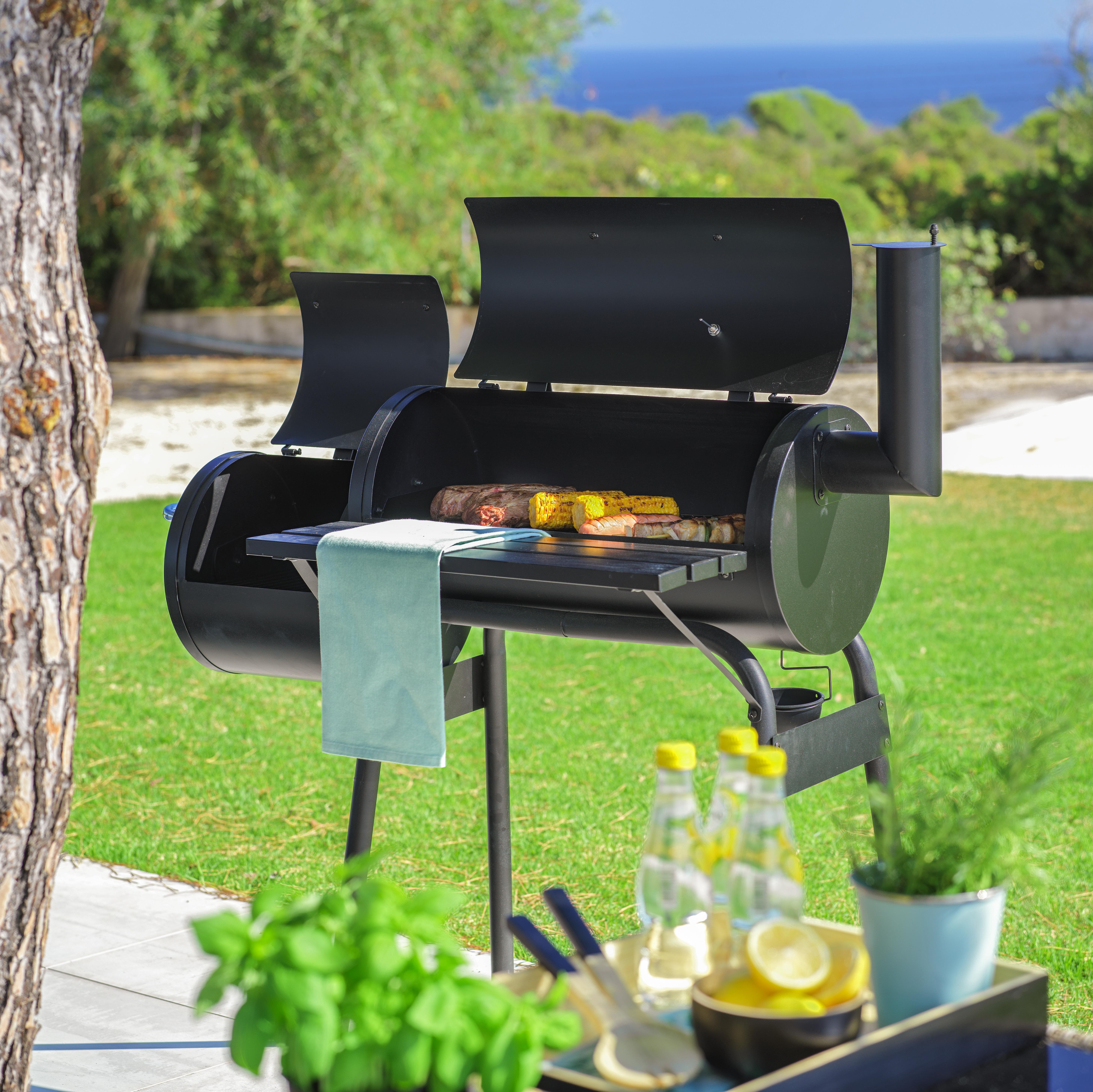 Barbecue Grillmax in Schwarz - Schwarz, Metall (112/116,5/63cm) - Modern Living