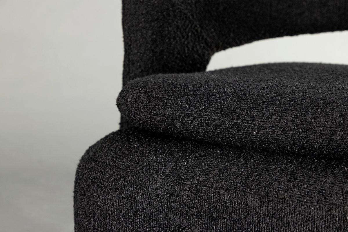 Sessel Laurel ca. 69x75x72 cm Schwarz - Schwarz, Design, Textil/Metall (69/75/72cm) - Livetastic