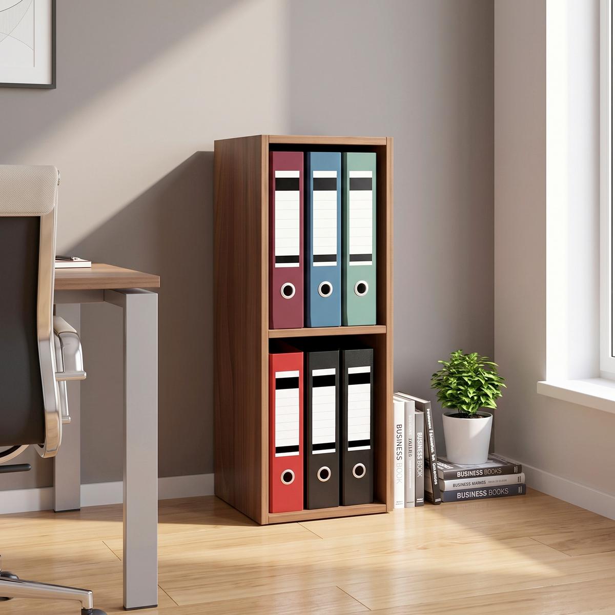 Etajeră Pentru Documente Offas 2-Fach - culoare lemn de nuc, Design, material pe bază de lemn (34/72/30cm) - MID.YOU