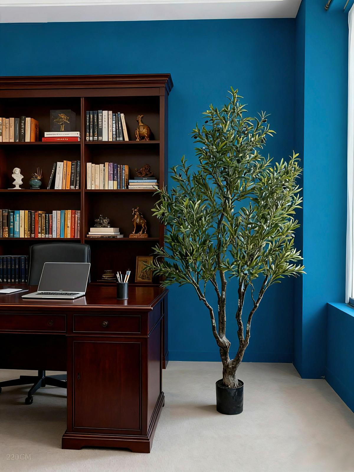 Kunstpflanze Olivenbaum Grün inkl. Topf - Olivgrün, LIFESTYLE (220cm) - Mömax