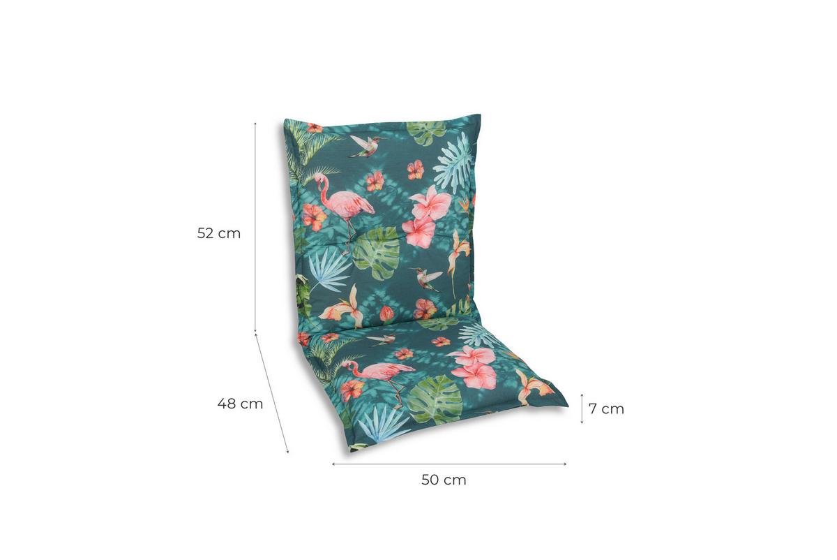 Sesselauflagenset 4-Teilig Blau/Grün/Rosa - Blau/Rosa, Basics, Textil (50/7/100cm)