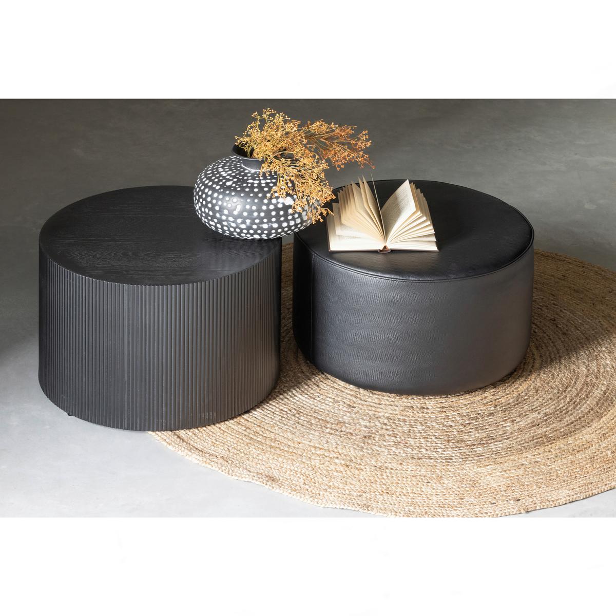 Beistelltisch Sanne Schwarz - Schwarz, Design, Holzwerkstoff (60/60/40cm) - Livetastic
