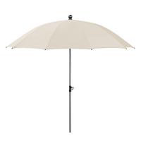 Sonnenschirm Locarno ca. 220x 231x220 cm Naturfarben - Silberfarben/Naturfarben, Basics, Textil/Metall (220/231/220cm) - Schneider