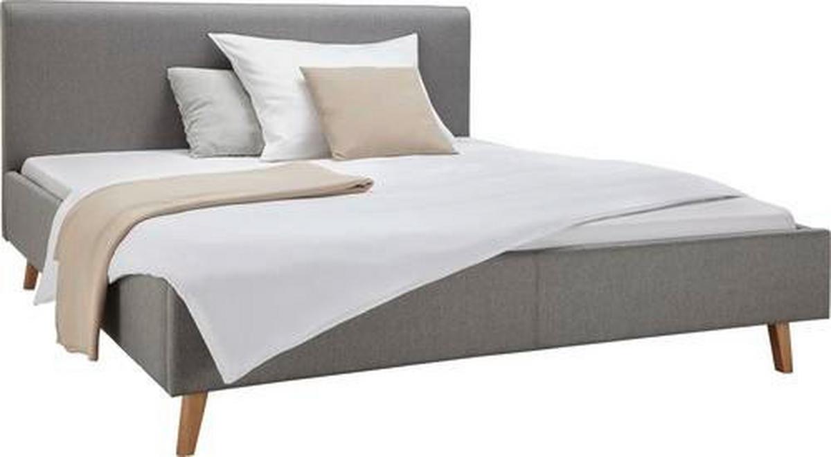 Kárpitozott Ágykeret Paula - taupe, Modern, textil (180/200cm) - Zandiara
