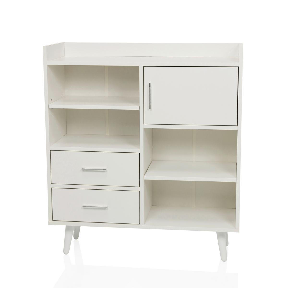 Komoda Myrdal, Bela - bela, Moderno, kovina/leseni material (80/90/30cm) - MID.YOU