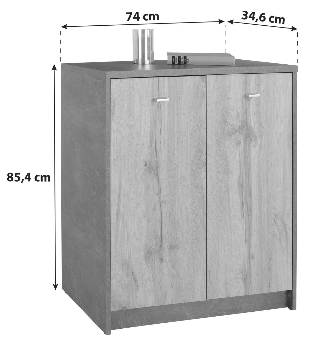 Comodă 4 YOU - culoare lemn stejar, Modern, material pe bază de lemn (74/85,4/34,6cm) - Modern Living