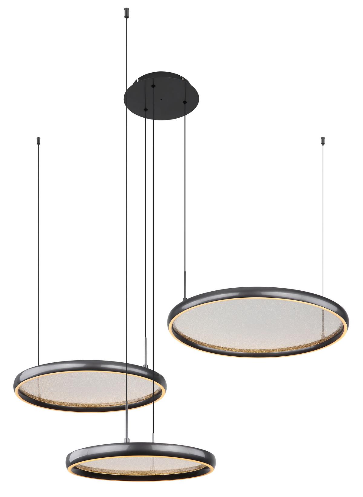 LED-HÄNGELEUCHTE 67186-60 BRIGGS - Weiss/Schwarz, Design, Kunststoff/Metall (103/83/150cm) - Globo