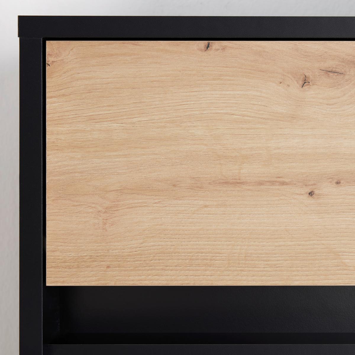 Garderobe Andy in Schwarz/Eiche - Schwarz/Eiche Artisan, Modern, Holzwerkstoff (98/195/38cm) - Mömax
