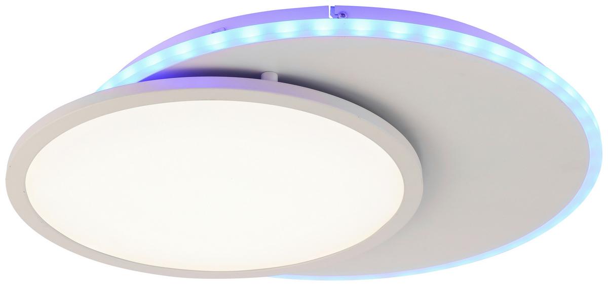 LED-Deckenleuchte Clarence max. 23 Watt - Weiss, Modern, Kunststoff/Metall (52/45/5cm) - Premium Living