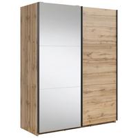 DULAP USI GLISANTE TETRIX - străveziu/stejar Wotan, Modern, sticlă/material pe bază de lemn (153,5/195,5/60cm) - Modern Living