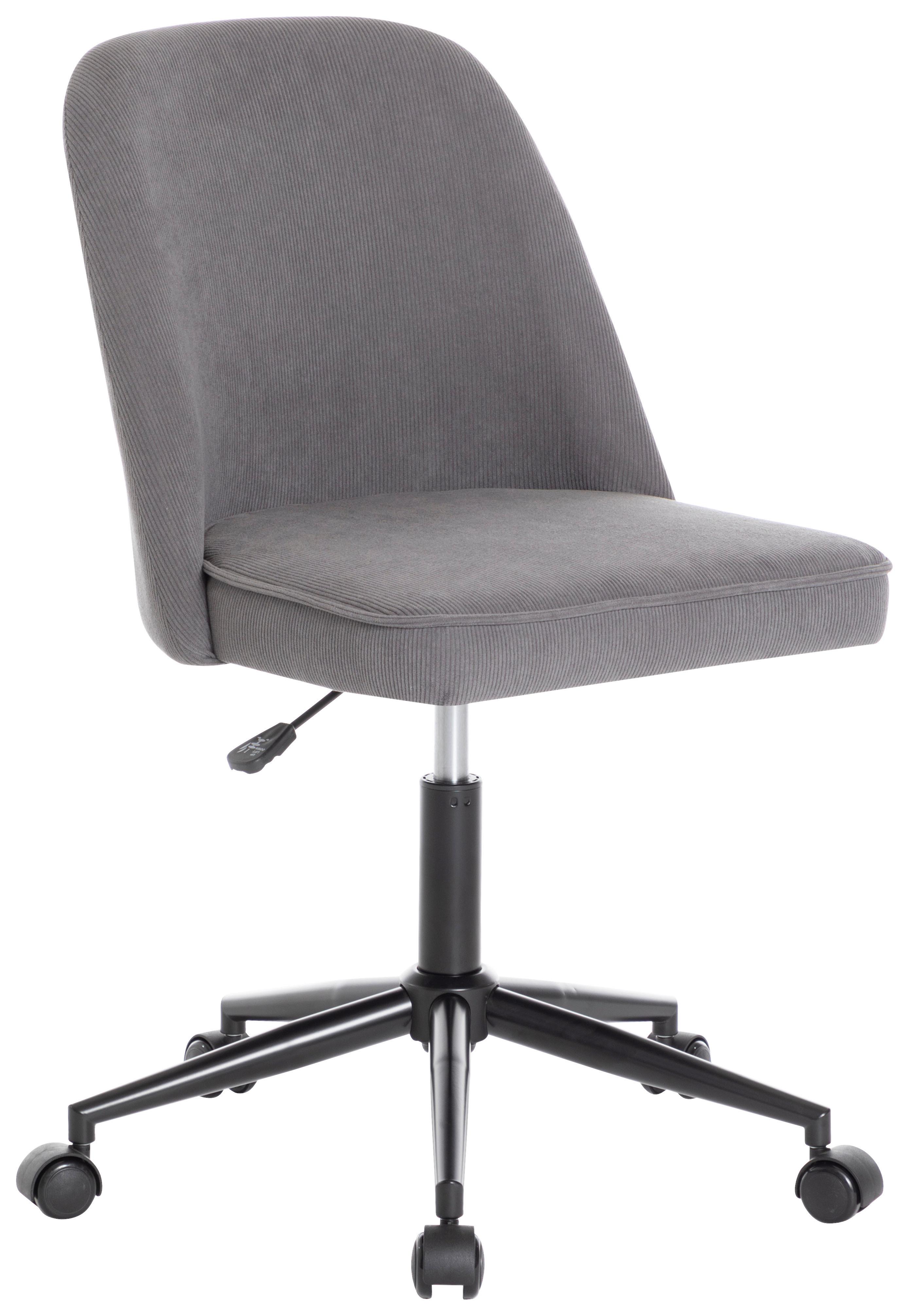 Drehstuhl Beetle Grau/Schwarz - Schwarz/Grau, MODERN, Holz/Kunststoff (48/85-94/56cm) - Mömax