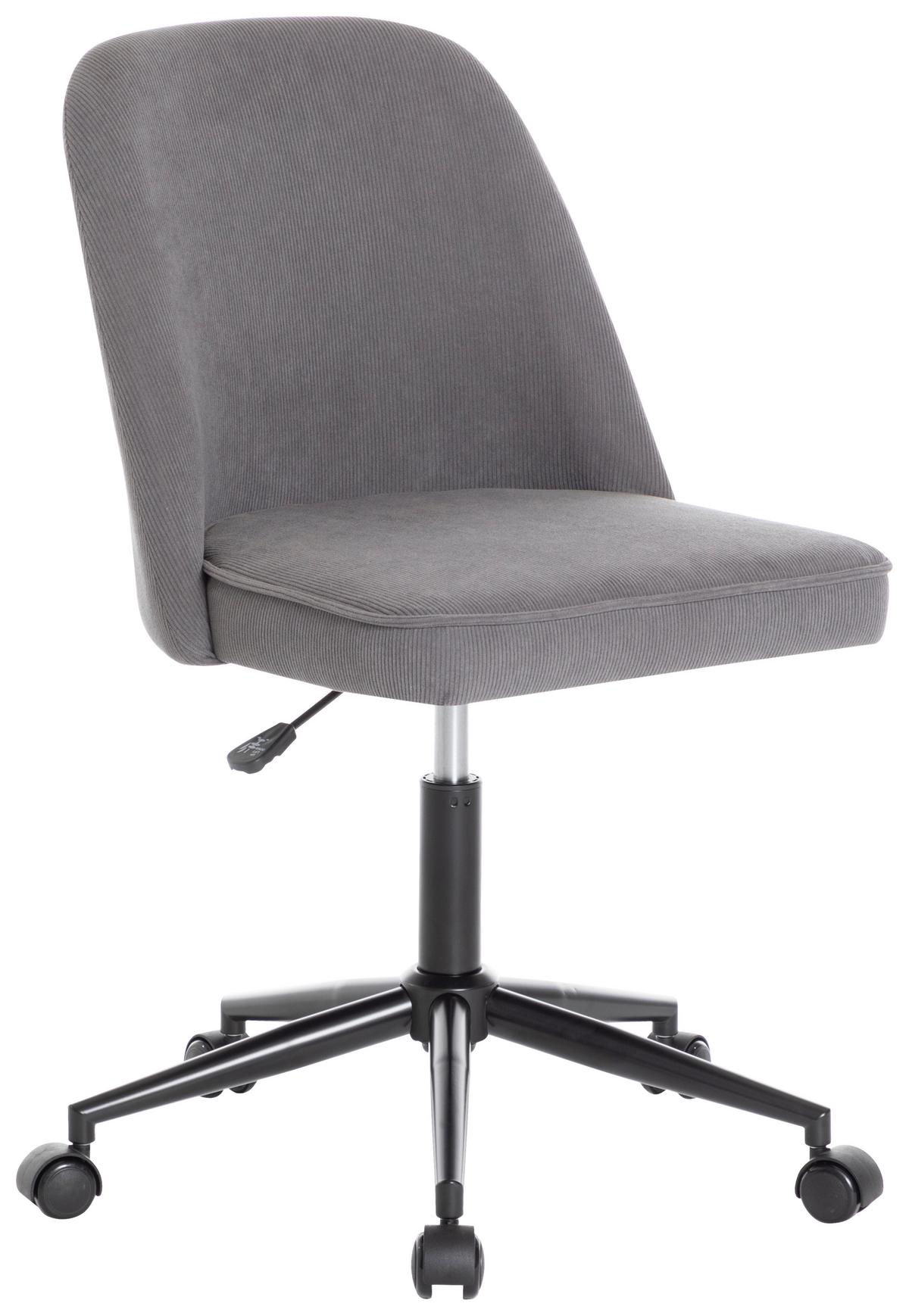 Scaun rotativ BEETLE -EXKLUSIV- - negru/gri, Modern, plastic/lemn (48/85-94/56cm) - Modern Living