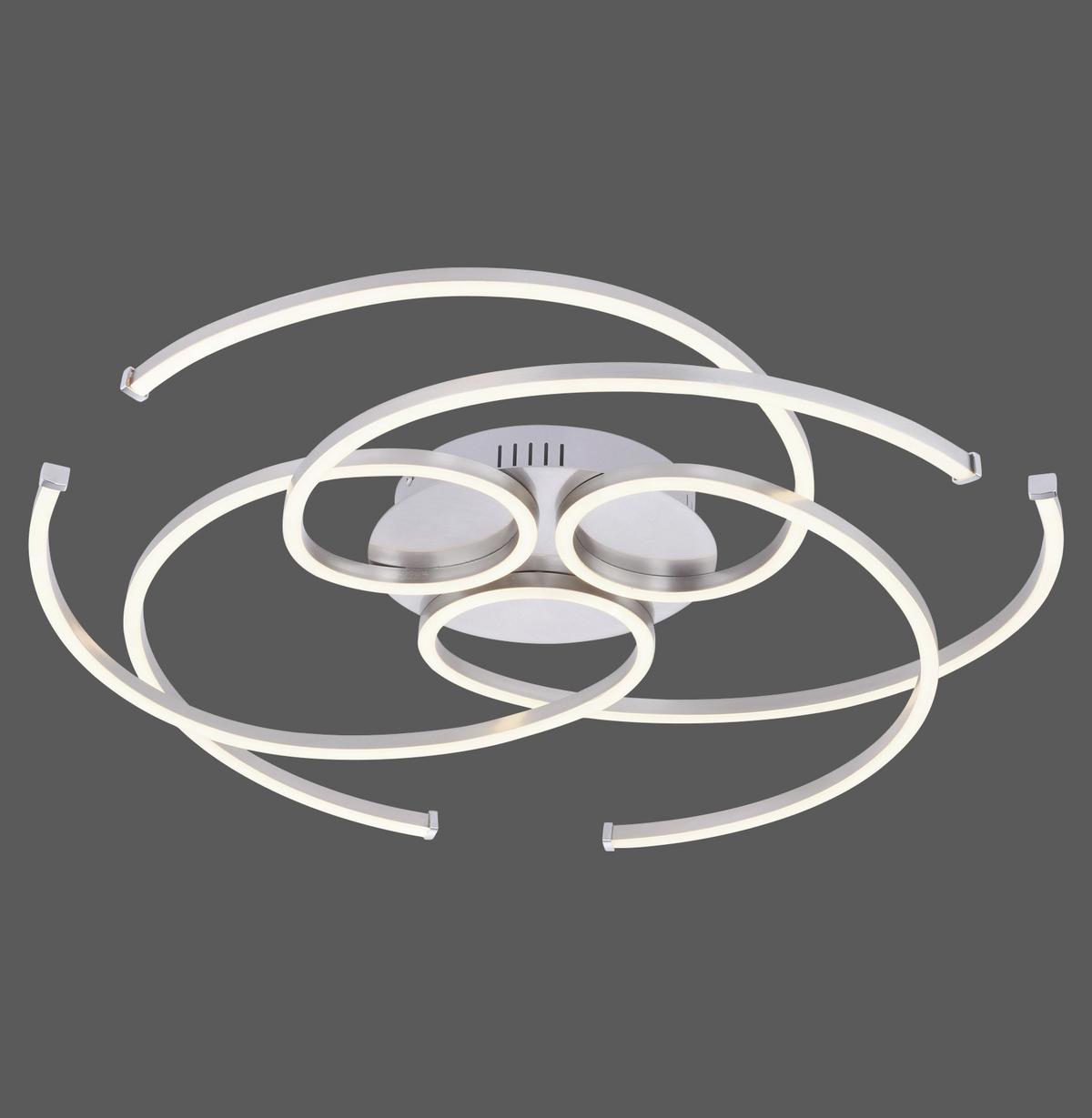 LAMPA SUFITOWA 8165-55 DANILO - kolor srebrny, Design, metal (70/63/10cm) - Paul Neuhaus