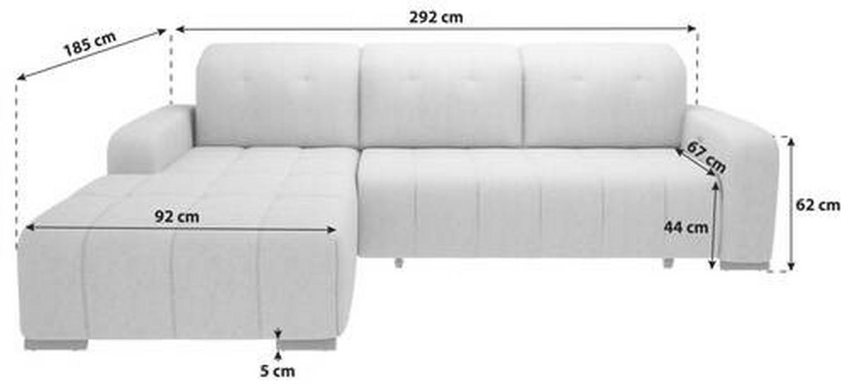 Wohnlandschaft Vicari Anthrazit Mikrofaser - Anthrazit/Schwarz, MODERN, Textil/Metall (292/185cm) - Livetastic
