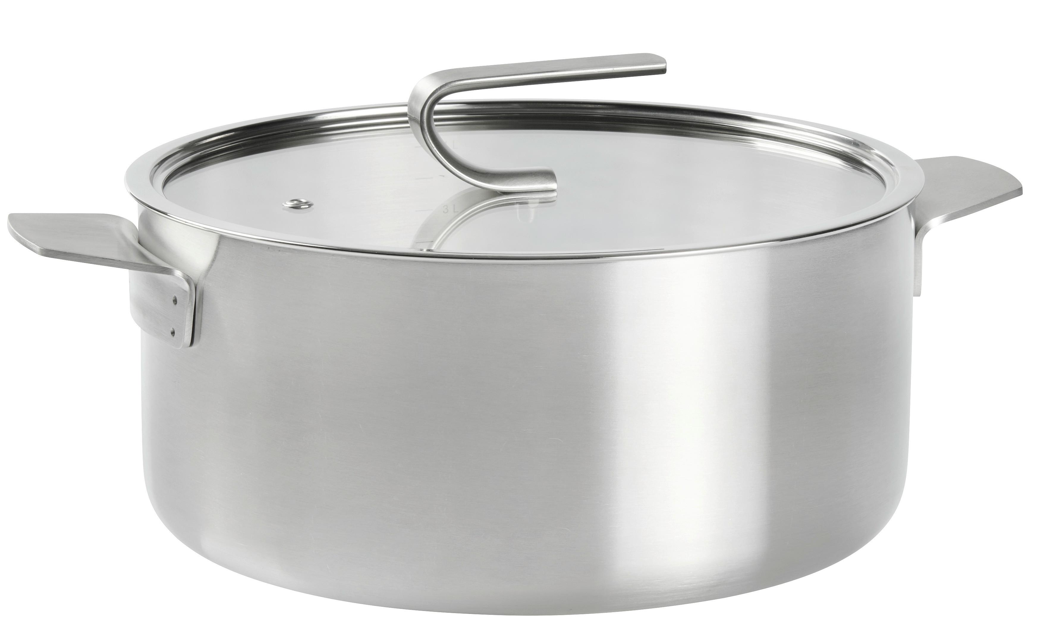 Oală Alessia Cca. 4,9 L - argintiu/transparent, Konventionell, sticlă/metal (24/11cm) - Mömax
