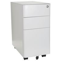 Predalnik Na Kolescih Color I, Bela - bela, Moderno, kovina/umetna masa (30/59/50cm) - MID.YOU