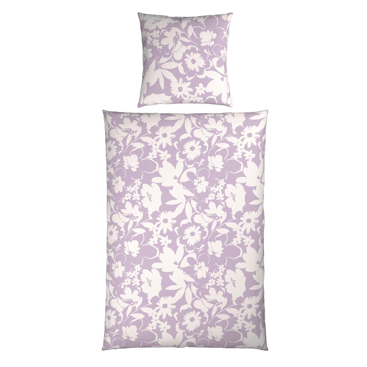 Bettwäsche Floral Flieder ca. 135x200cm - Flieder, Textil (135/200cm) - Mömax