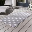 Outdoorteppich Stars 70x140cm - Weiß/Grau, MODERN, Textil (70/140cm) - Mömax modern living