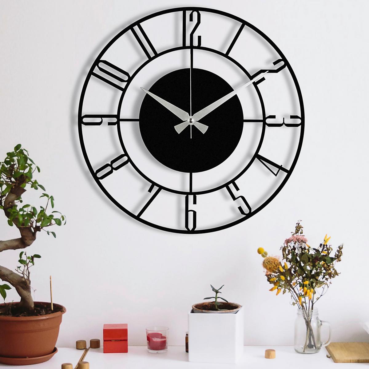 ZEGAR ŚCIENNY ENZOCLOCK - S011 - czarny, Lifestyle, metal (48/48/4cm)