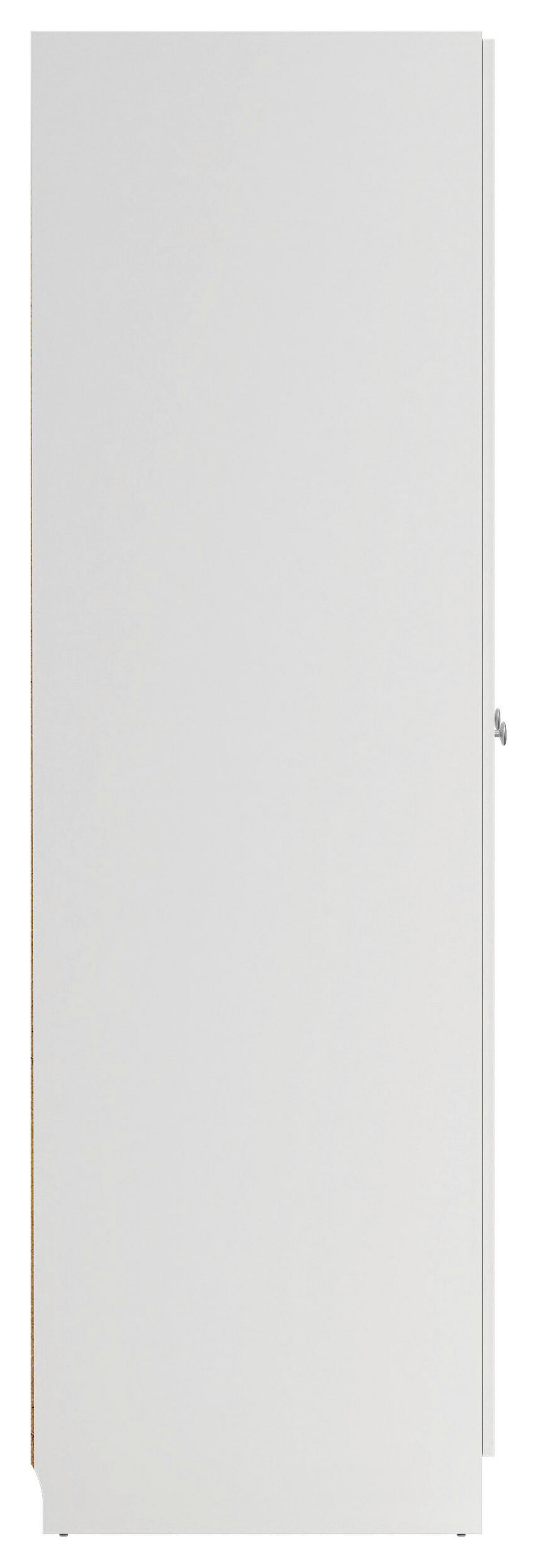 Omara S Klasičnimi Vrati Billund, Bela - srebrne barve/bela, Moderno, kovina/leseni material (147/200/61,7cm) - MID.YOU