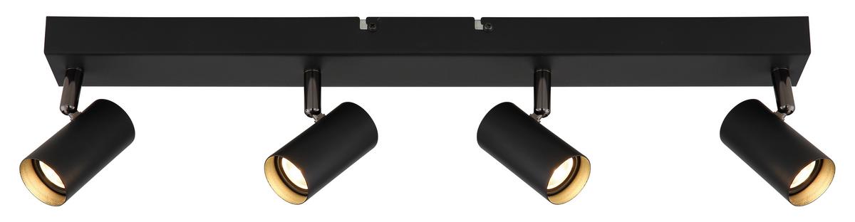 Led Reflektor Este - crni krom/crna, Design, metal (56/6/11cm) - Globo