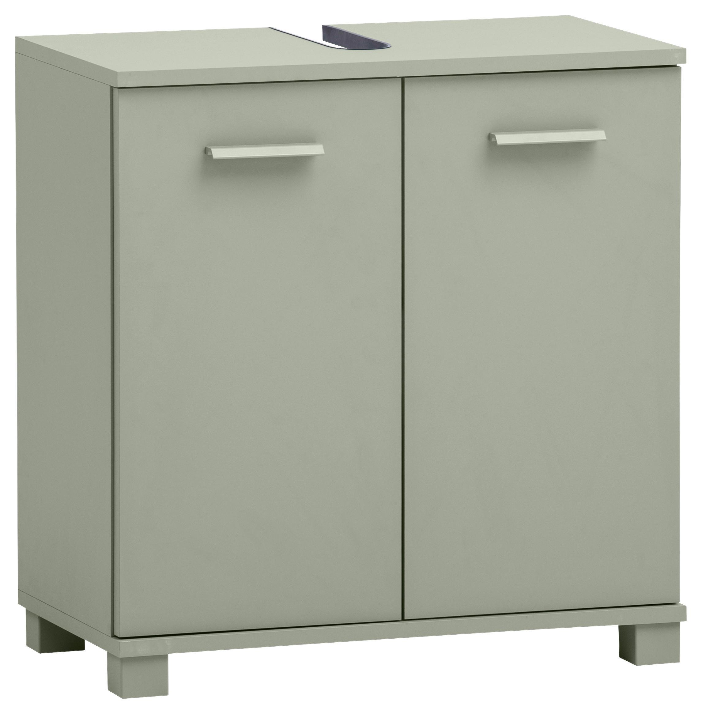 Waschbeckenunterschrank Mono Grün - Grün, MODERN, Holzwerkstoff/Kunststoff (59,8/62,4/32,6cm) - MID.YOU