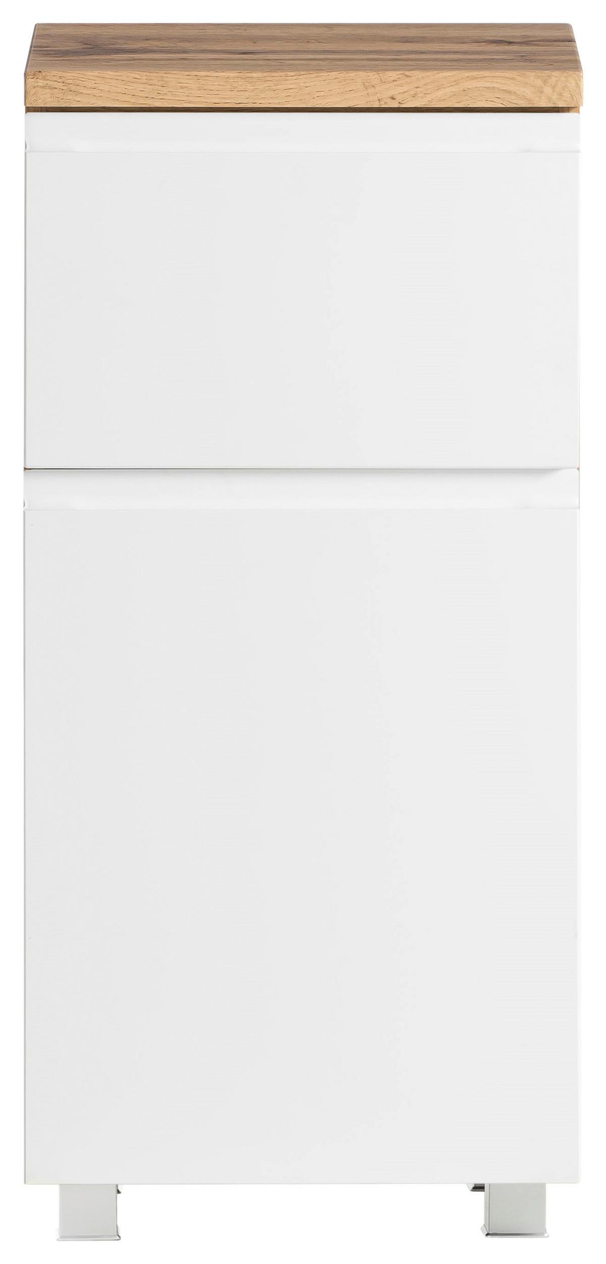 Hängeschrank Varese ca. 40x79 cm Weiß/Eiche - Eiche Wotan/Weiß, MODERN, Holzwerkstoff (40/79/35cm) - Held