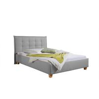 Polsterbett Tracy Hellgrau ca. 100x200 cm - Hellgrau/Naturfarben, MODERN, Holz/Textil (100/200cm) - Livetastic