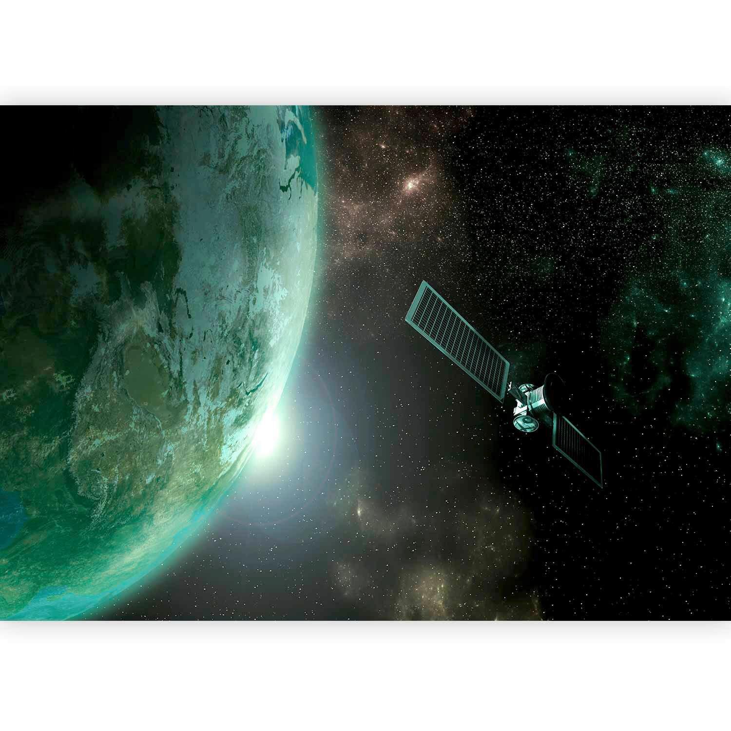 Fototapeta Green Planet, 200x140cm - črna/zelena, Trendi, tekstil (200/140cm) - artgeist