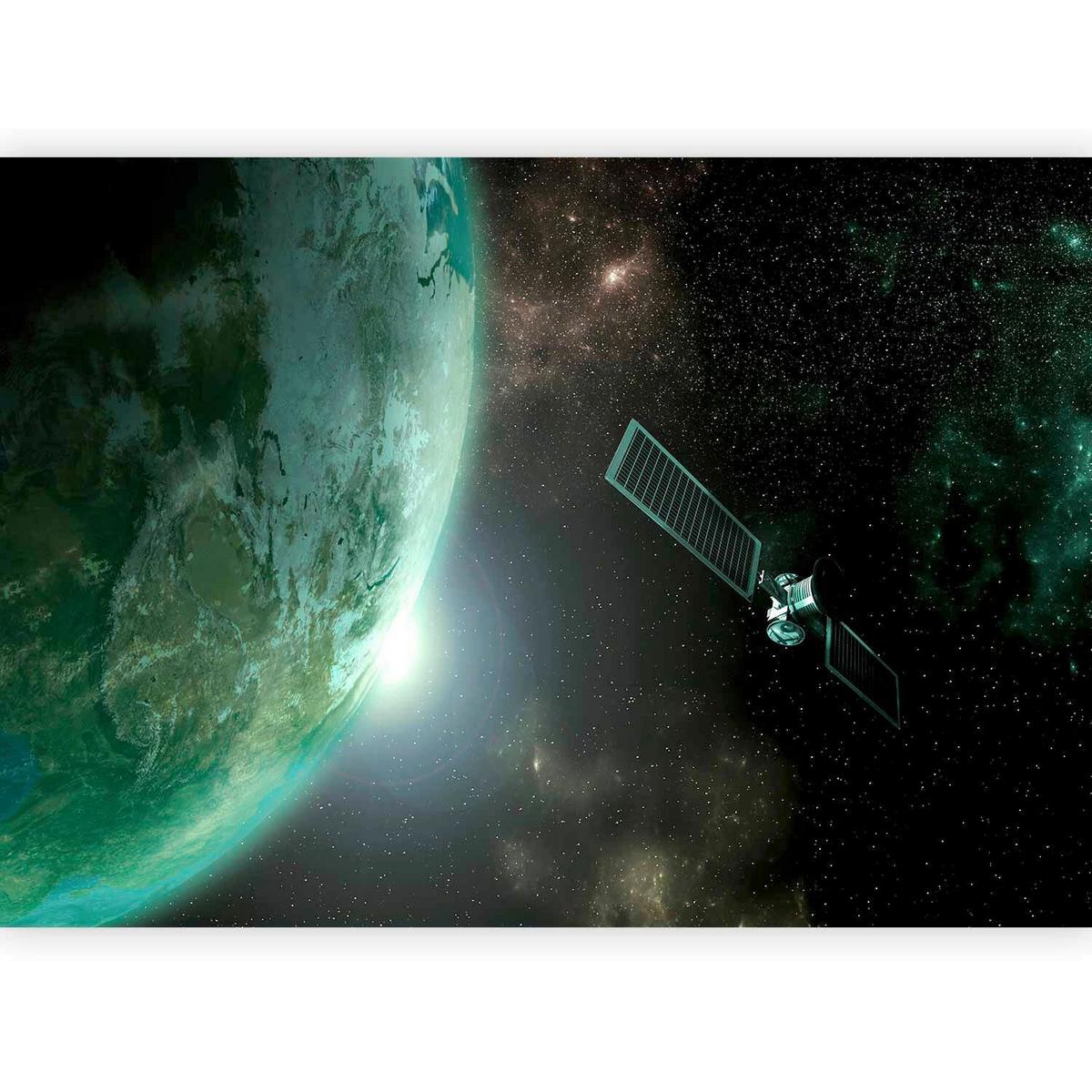 Fototapeta Green Planet, 300x210cm - črna/zelena, Trendi, tekstil (300/210cm) - artgeist