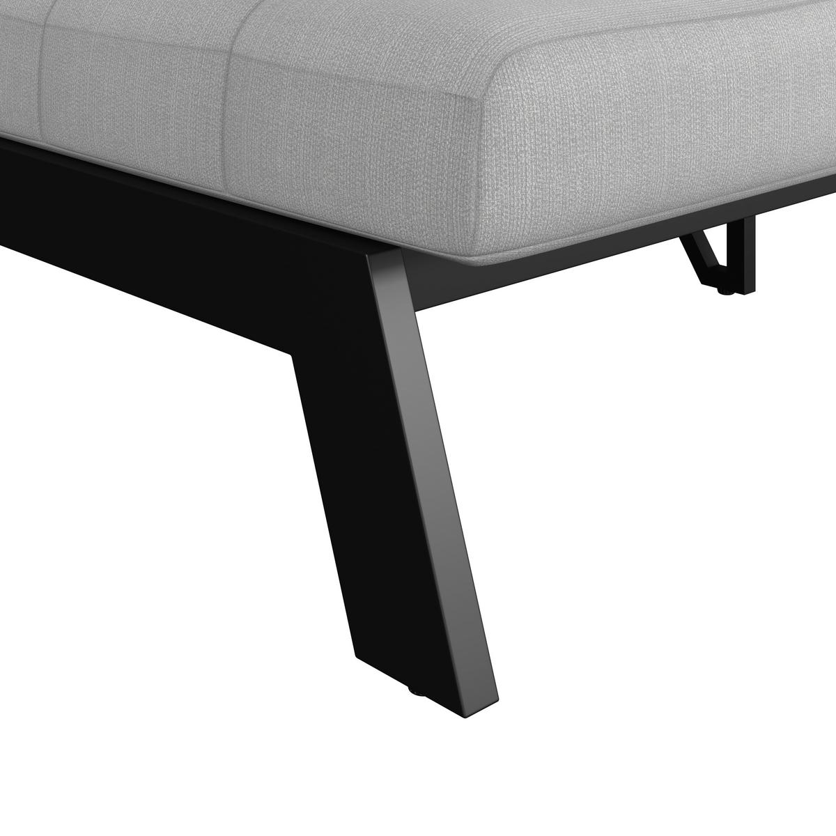 Vrtni Ležalnik Nouri, Svetlo Siva - svetlo siva, Moderno, kovina/tekstil (203/38/143cm) - Bessagi Garden