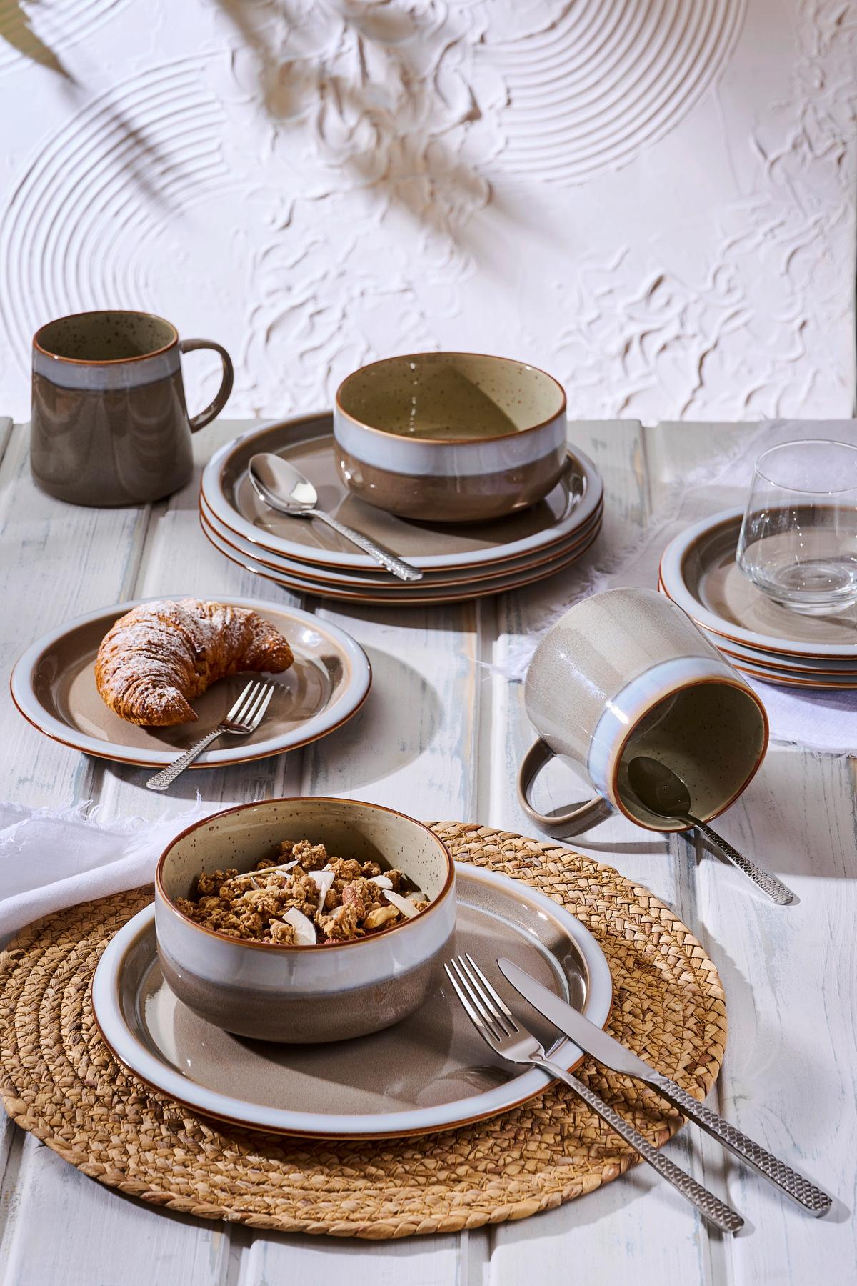 SERWIS OBIADOWO-ŚNIADANIOWY PROVENCE - niebieski/szary, Trend, ceramika - Landscape