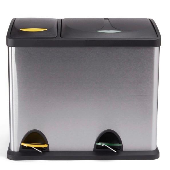 TRETEIMER 100450 - Silberfarben/Schwarz, Basics, Kunststoff/Metall (47/30/40,5cm)