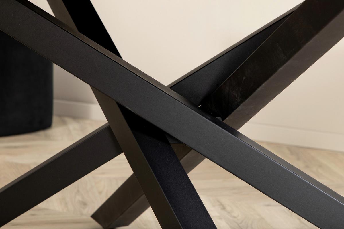 ESSTISCH PIAZZA - Schwarz, Design, Holzwerkstoff/Metall (180/90/76cm) - Livetastic