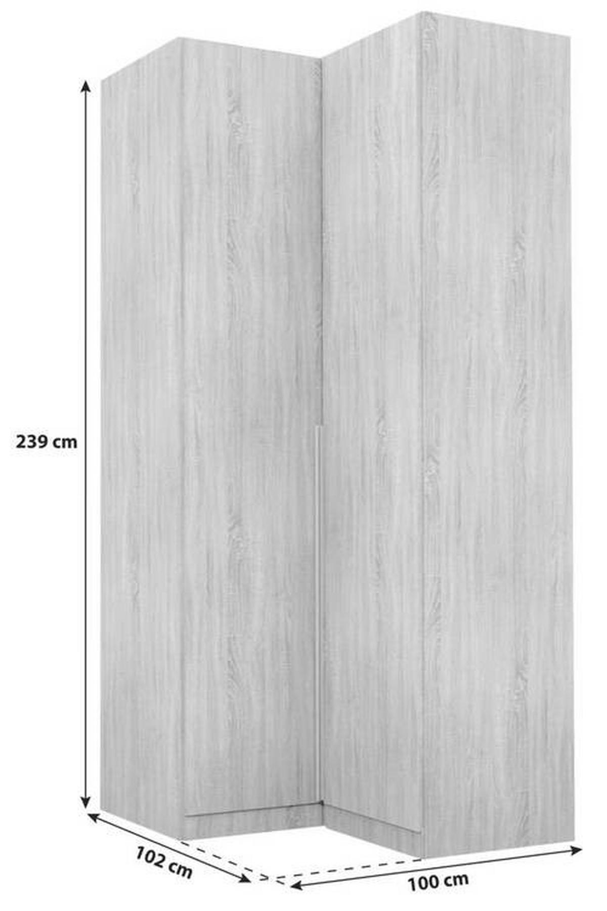 DULAP PE COLT ALABAMA - stejar Sonoma, Modern, material pe bază de lemn (100/229/102cm) - Modern Living