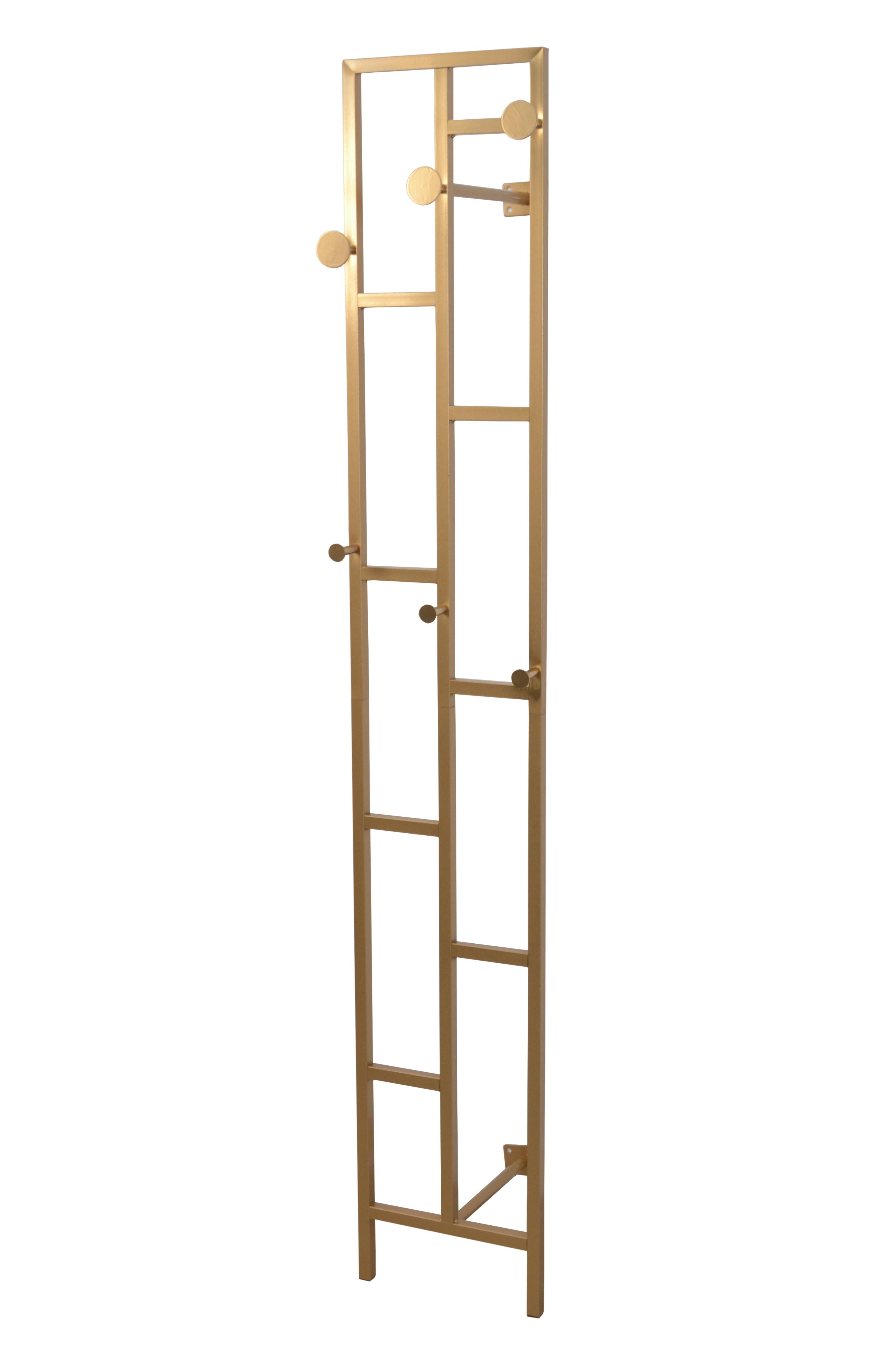 WIESZAK ŚCIENNY ANKE - kolor złoty, Design, metal (36/33,5/180cm) - MID.YOU