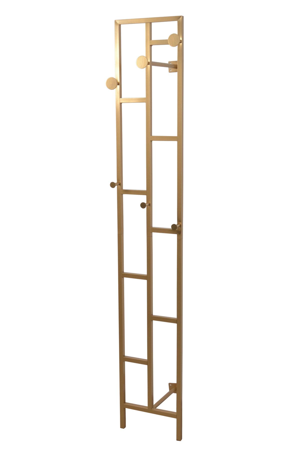WIESZAK ŚCIENNY ANKE - kolor złoty, Design, metal (36/33,5/180cm) - MID.YOU