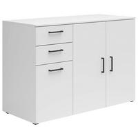 Komoda Multi - bijela/crna, Moderno, drvni materijal/plastika (120/83/52cm) - Modern Living