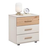 Nachtkästchen Lumio Kaschmir/Eiche Artisan - Kaschmir/Schwarz, KONVENTIONELL, Holzwerkstoff/Kunststoff (52/58/38cm) - Mömax